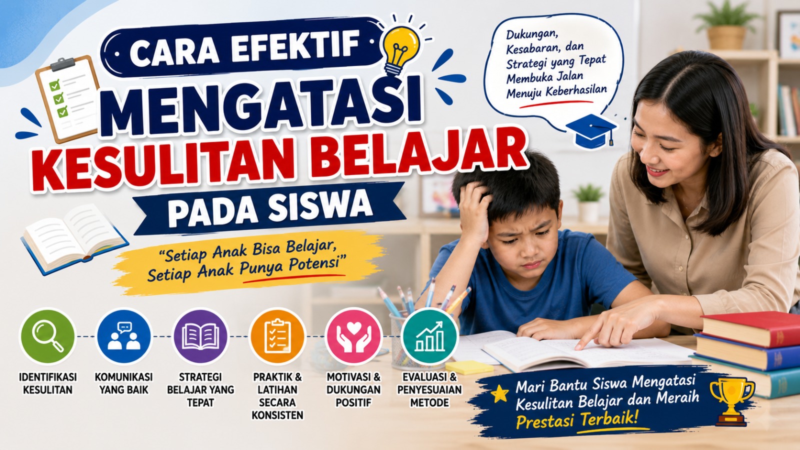 CARA EFEKTIF MENGATASI KESULITAN BELAJAR PADA SISWA