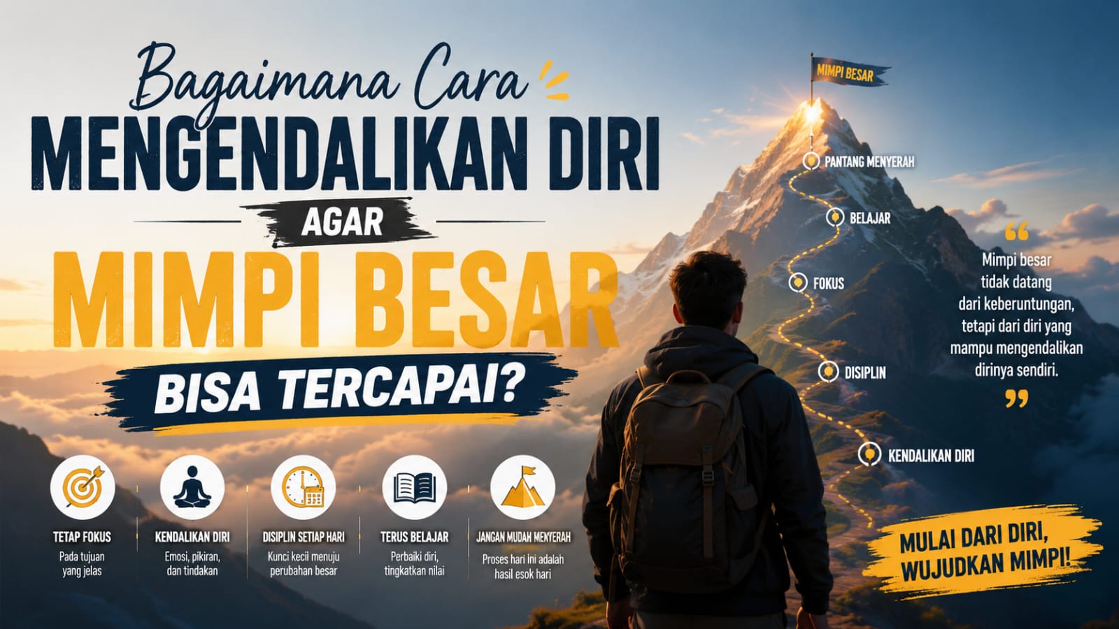 Bagaimana Cara Mengendalikan Diri agar Mimpi Besar Bisa Tercapai?