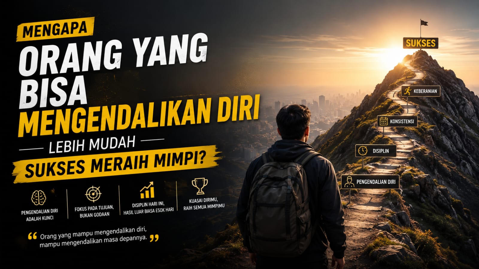 Mengapa Orang yang Bisa Mengendalikan Diri Lebih Mudah Sukses Meraih Mimpi?