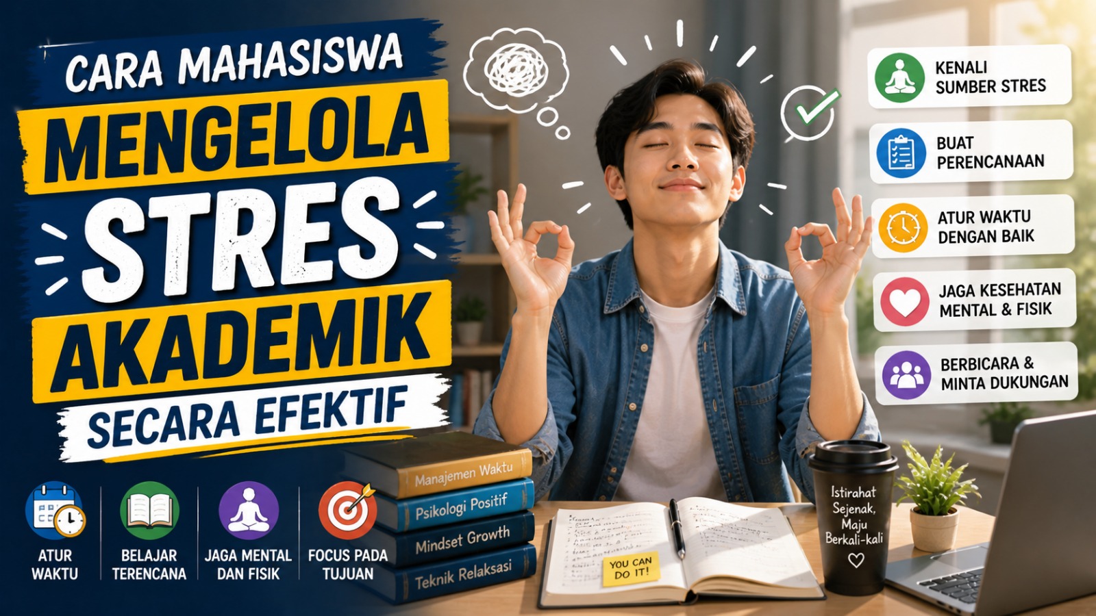 Cara Mahasiswa Mengelola Stres Akademik Secara Efektif