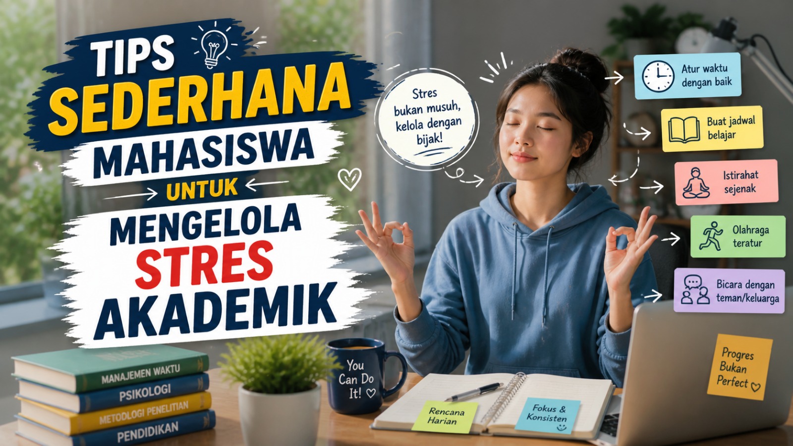 Tips Sederhana Mahasiswa untuk Mengelola Stres Akademik