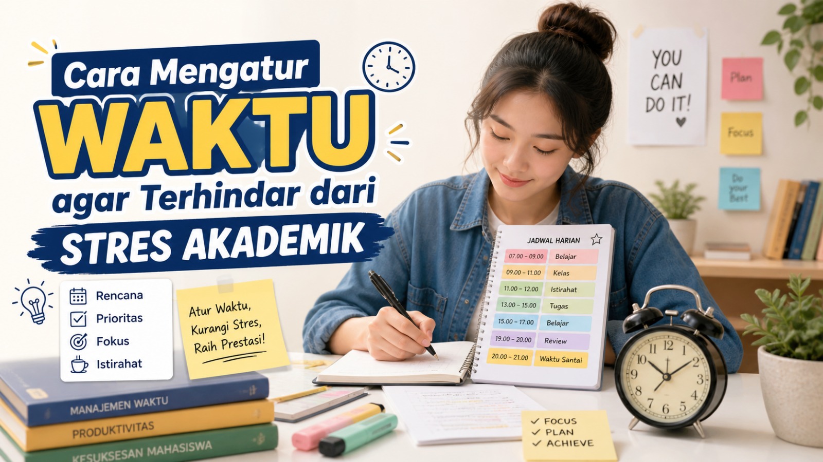 Cara Mengatur Waktu agar Terhindar dari Stres Akademik