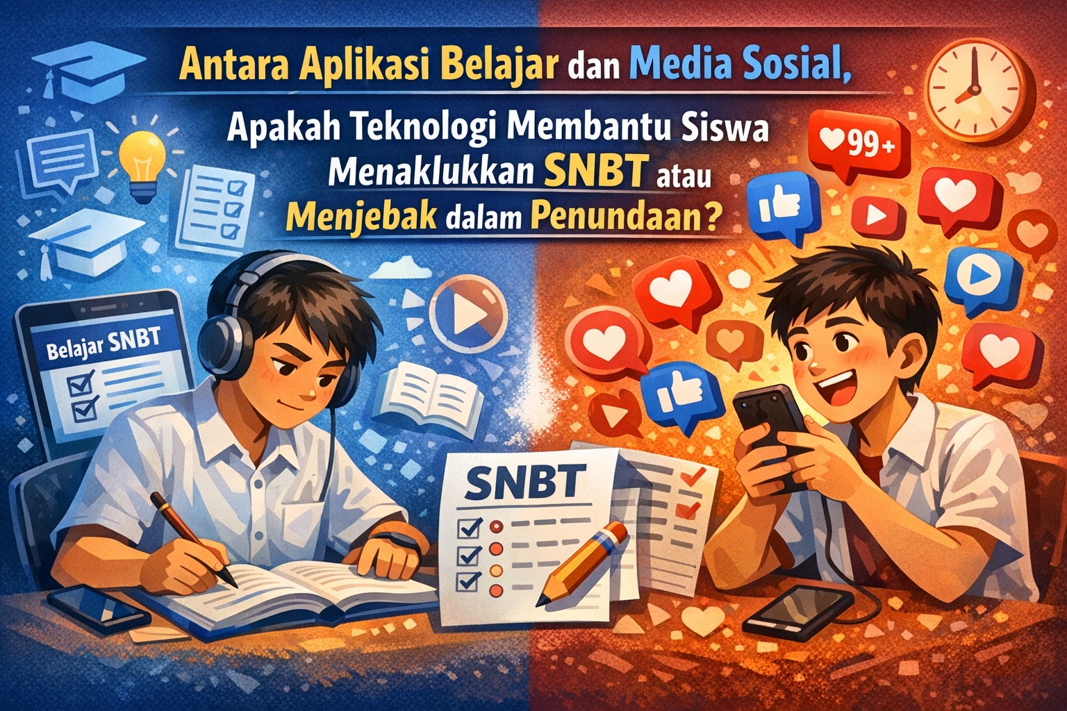 Antara Aplikasi Belajar dan Media Sosial, Apakah Teknologi Membantu Siswa Menaklukkan SNBT atau Menjebak dalam Penundaan?
