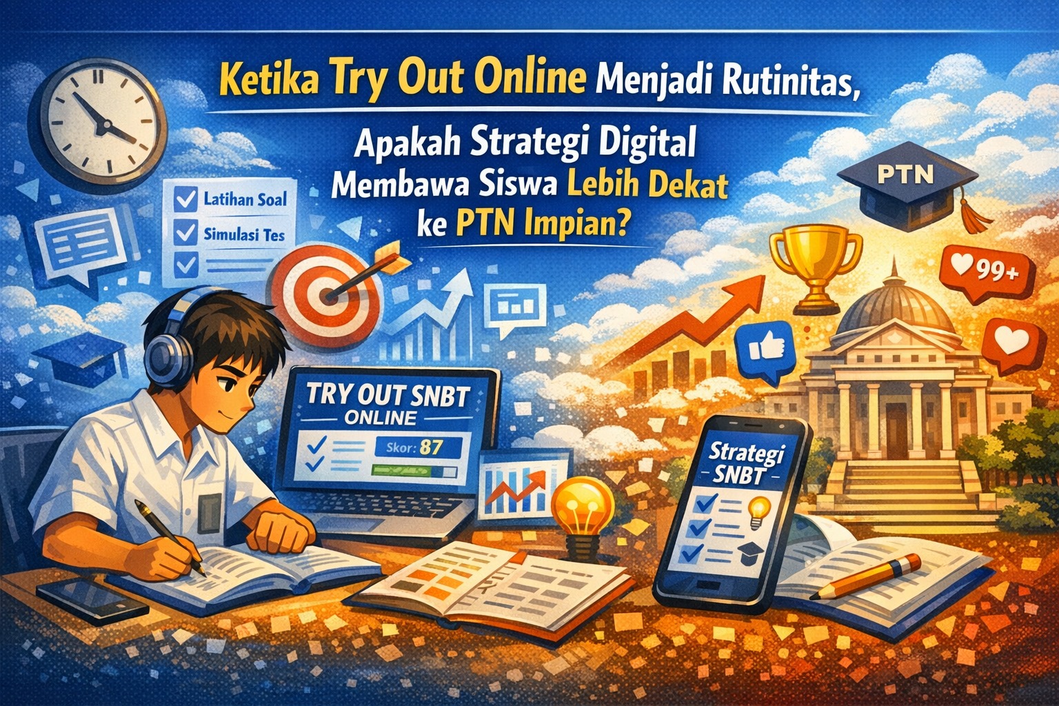 Ketika Try Out Online Menjadi Rutinitas, Apakah Strategi Digital Membawa Siswa Lebih Dekat ke PTN Impian?