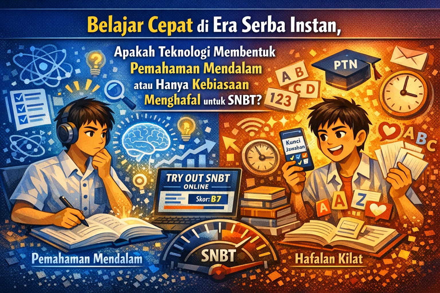 Belajar Cepat di Era Serba Instan, Apakah Teknologi Membentuk Pemahaman Mendalam atau Hanya Kebiasaan Menghafal untuk SNBT?
