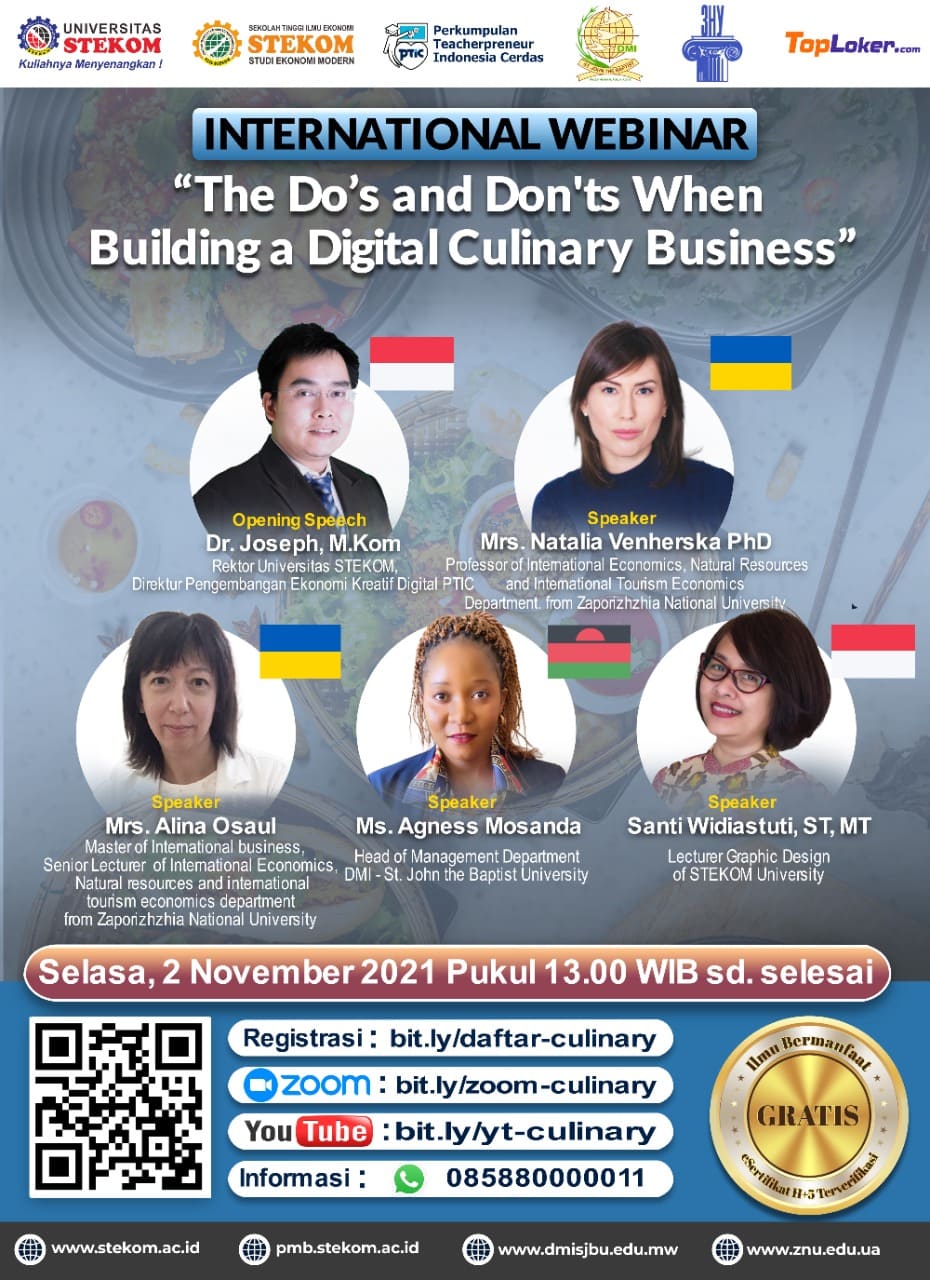 Discussing &ldquo;Do's and Don'ts When Building a Digital Culinary Business&rdquo; in international webinars