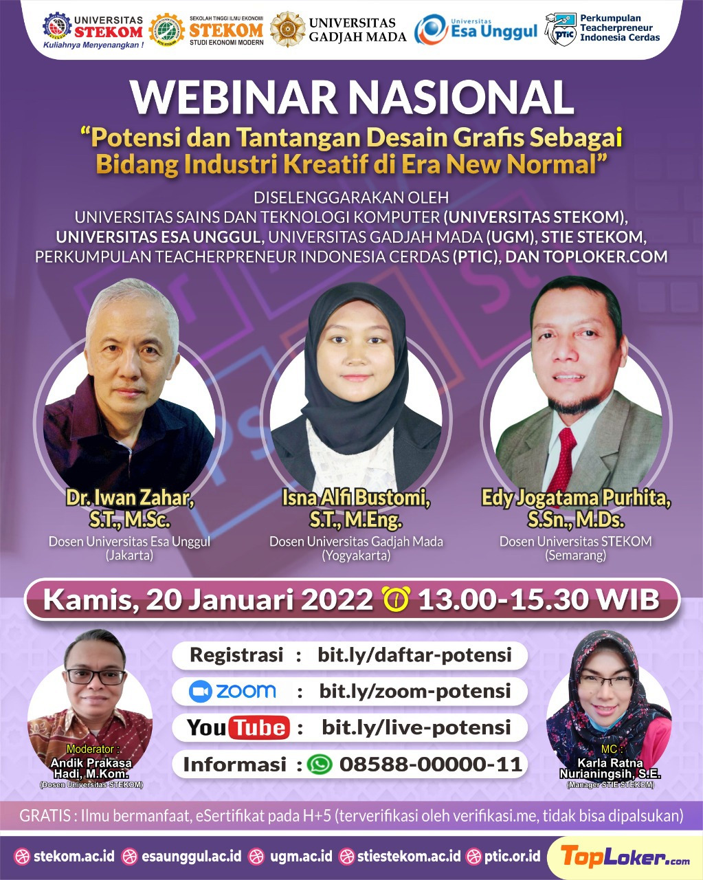 WEBINAR NASIONAL: Potensi dan Tantangan Desain Grafis Sebagai Bidang Industri Kreatif di Era New Normal
