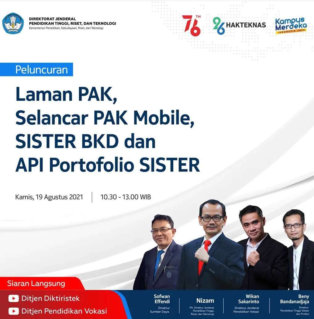 Peluncuran Laman PAK, Selancar PAK Mobile, dan Sosialisasi SISTER BKD