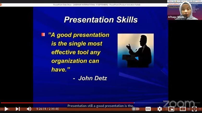 International webinar "Think Fast, Talk Smart: Communication Techniques for Public Speaking" part 4