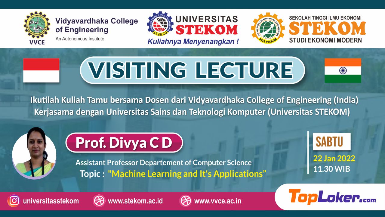 VISITING LECTURE ''Machine Learning and It's Applications''