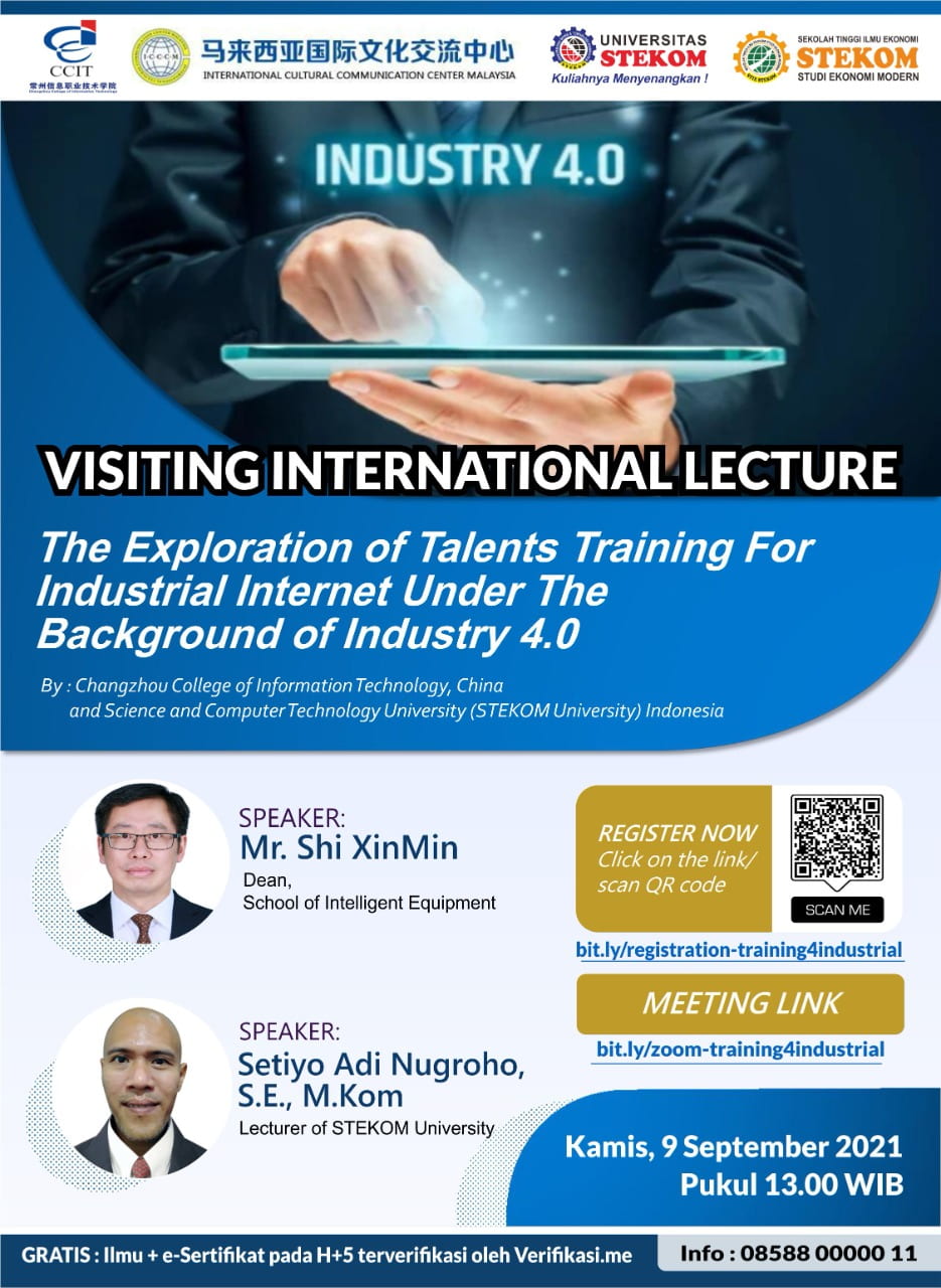 International lecture visit from China to STEKOM University : Exploration of Talent Training for Industrial Internet Industry 4.0