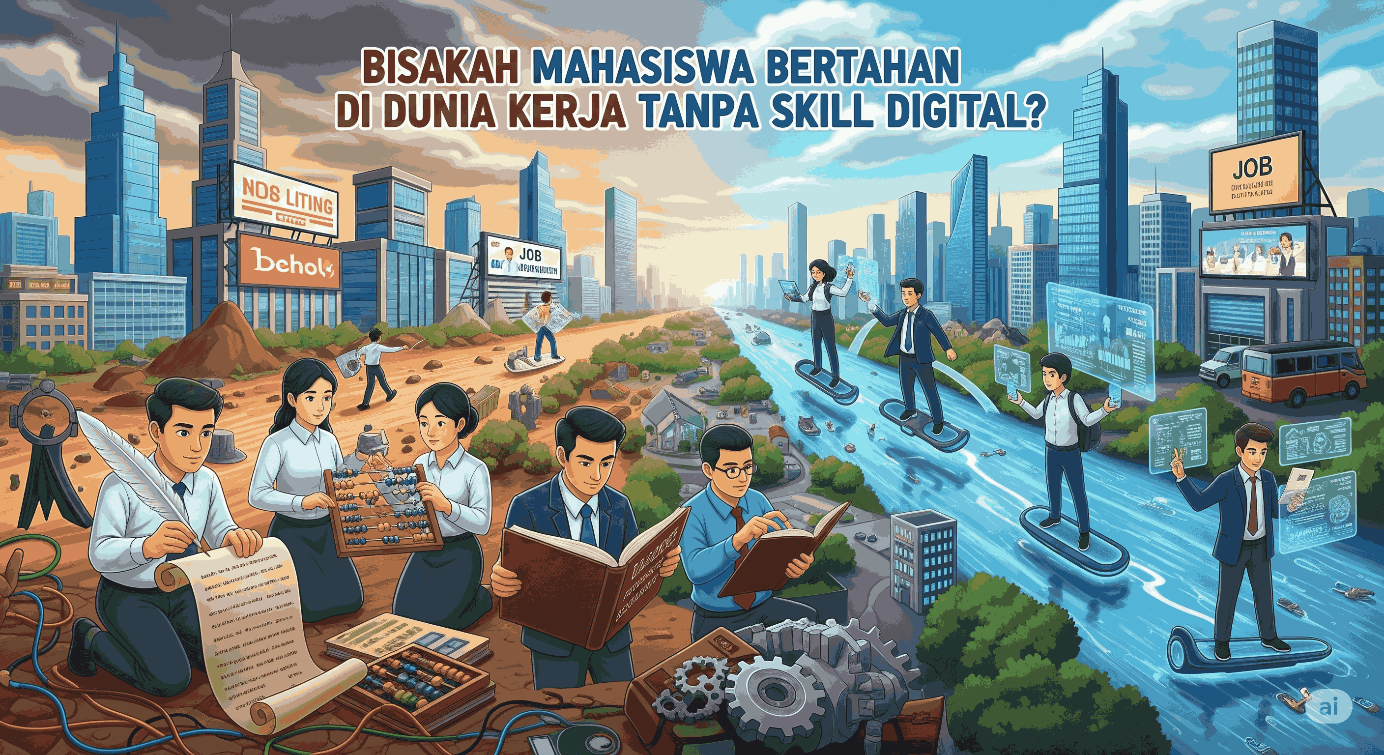 Bisakah Mahasiswa Bertahan di Dunia Kerja Tanpa Skill Digital?
