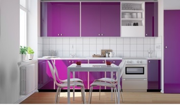 DESAIN INTERIOR “Inspirasi Warna Ungu dalam Desain Dapur“