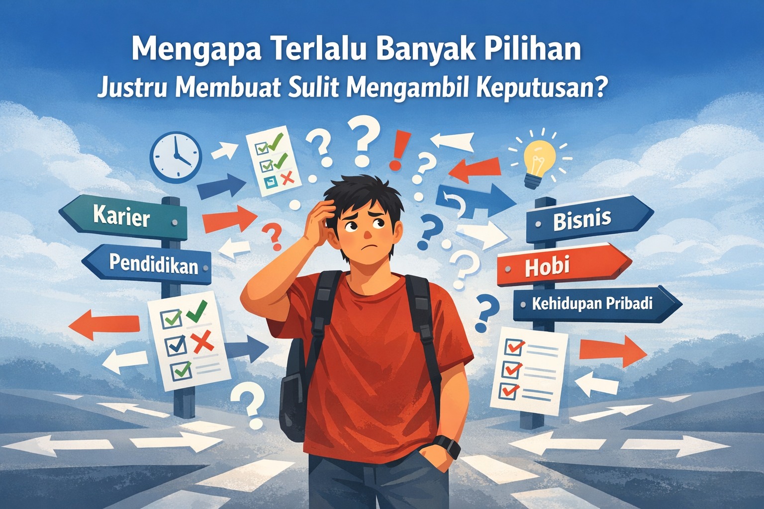 Mengapa Terlalu Banyak Pilihan Justru Dapat Membuat Seseorang Sulit Mengambil Keputusan dan Akhirnya Tidak Melangkah Sama Sekali?