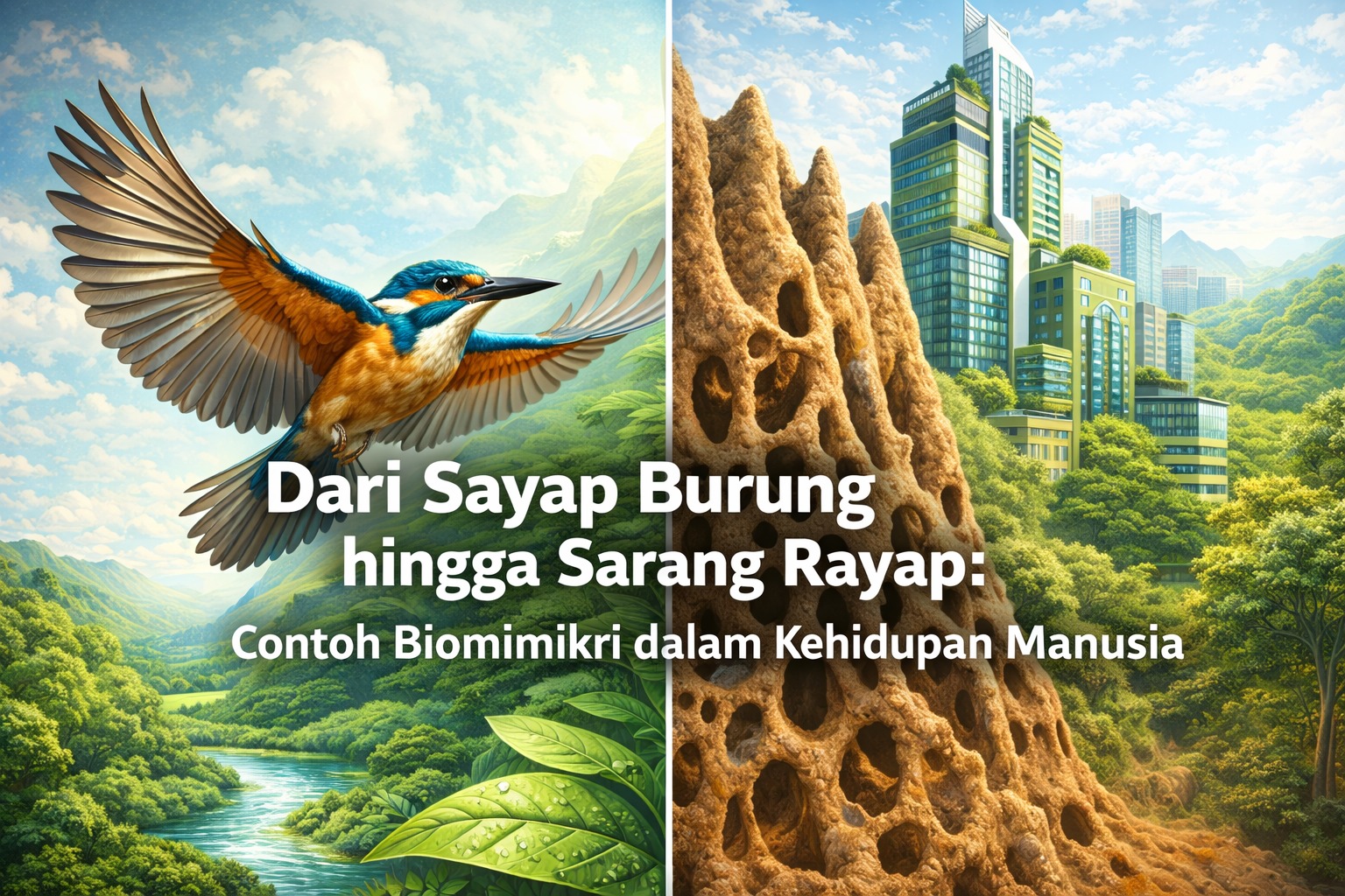 Dari Sayap Burung hingga Sarang Rayap: Contoh Biomimikri dalam Kehidupan Manusia