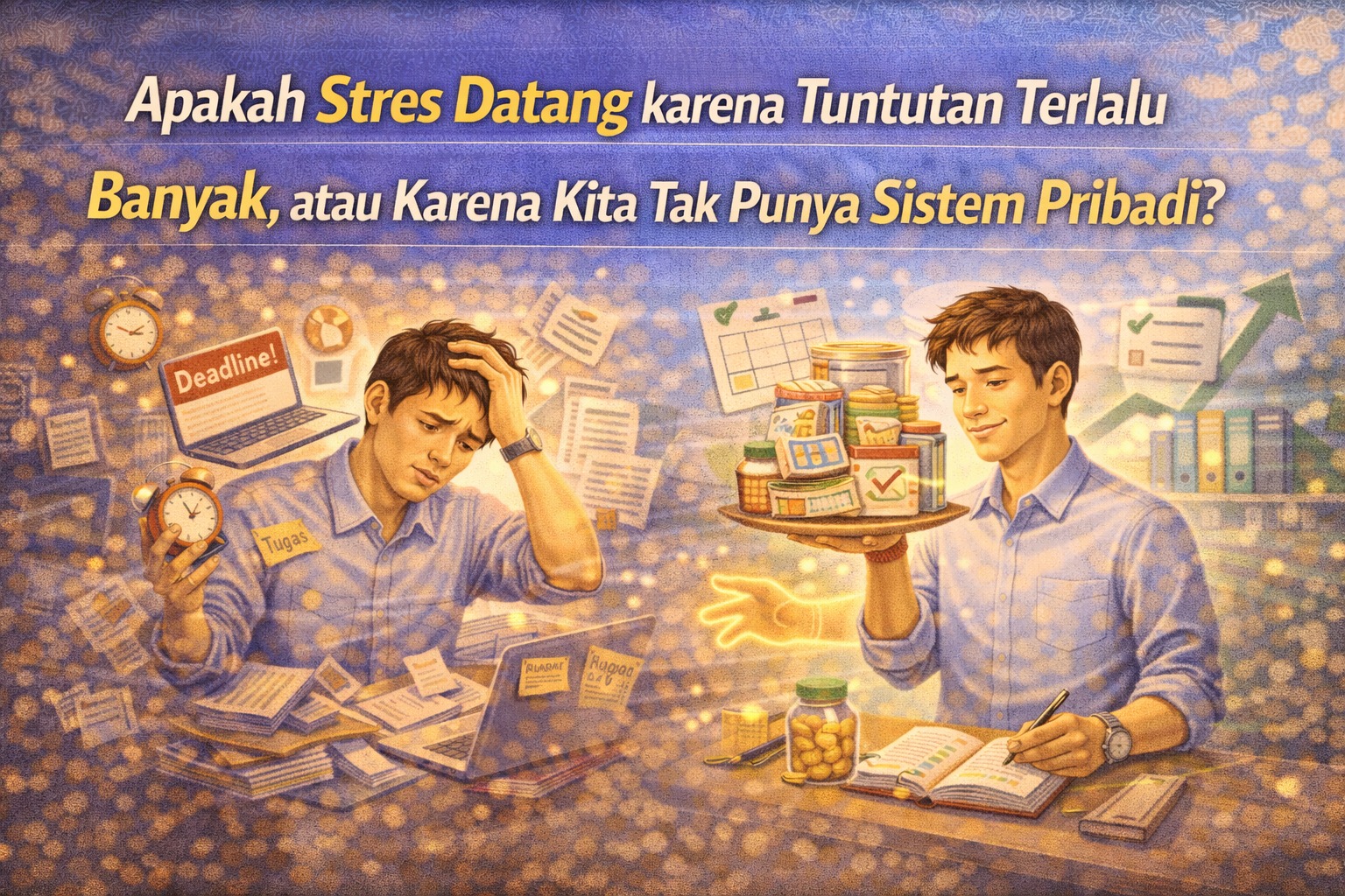 Apakah Stres Datang karena Tuntutan Terlalu Banyak, atau Karena Kita Tak Punya Sistem Pribadi?