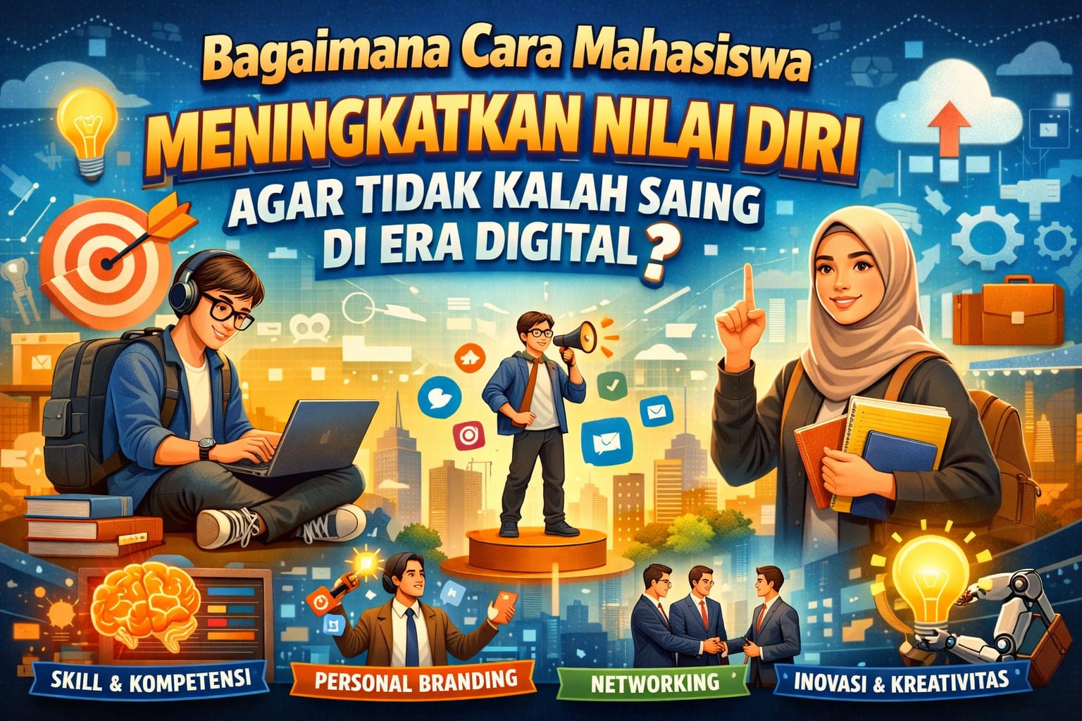 Bagaimana Cara Mahasiswa Meningkatkan Nilai Diri Agar Tidak Kalah Saing di Era Digital?