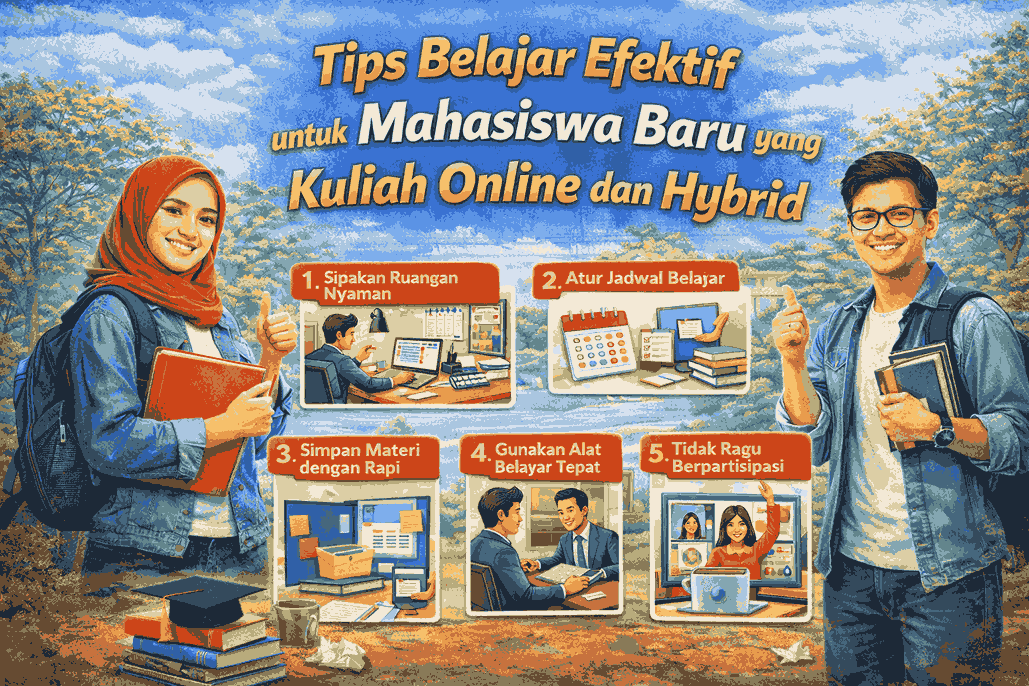 Tips Belajar Efektif untuk Mahasiswa Baru yang Kuliah Online dan Hybrid