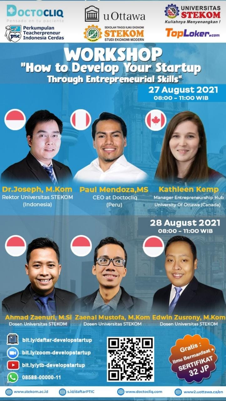 WORKSHOP ONLINE : “How To Develop Your Startup Through Entrepreneural Skills”