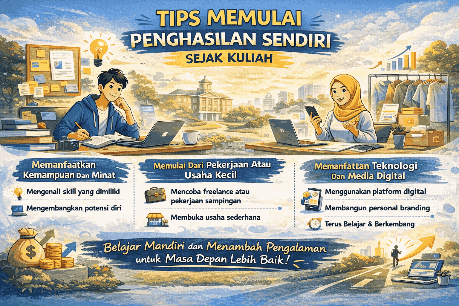 Tips Memulai Penghasilan Sendiri Sejak Kuliah