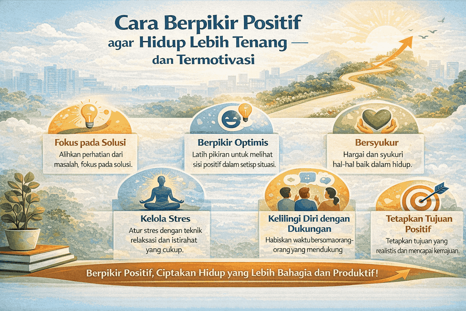 Cara Berpikir Positif agar Hidup Lebih Tenang dan Termotivasi