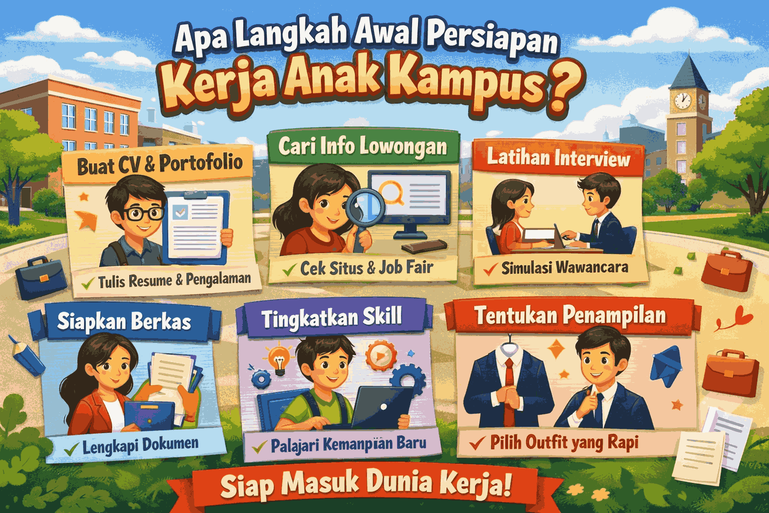 Apa Langkah Awal Persiapan Kerja Anak Kampus?