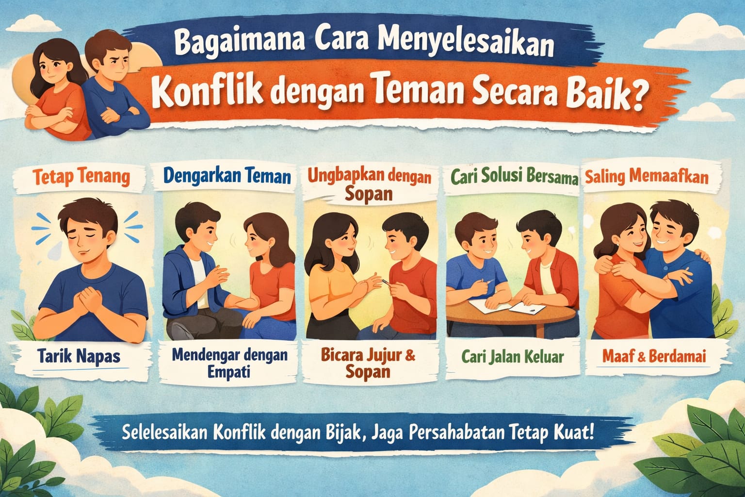 Bagaimana Cara Menyelesaikan Konflik dengan Teman Secara Baik?