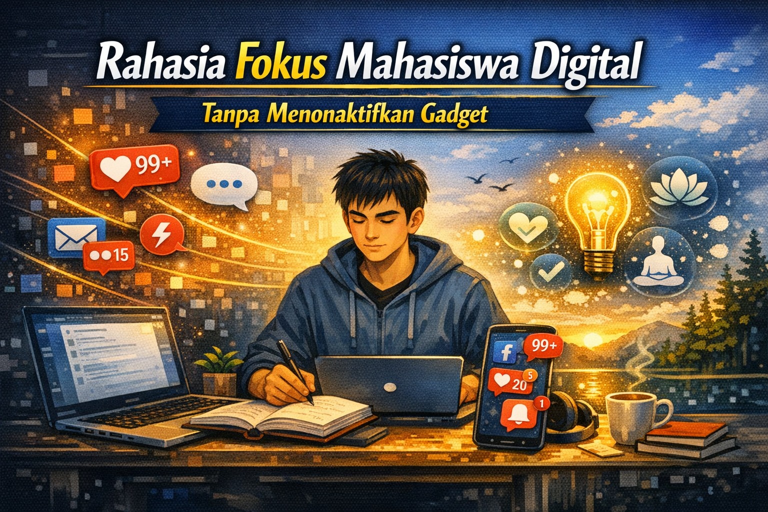 Rahasia Fokus Mahasiswa Digital Tanpa Menonaktifkan Gadget