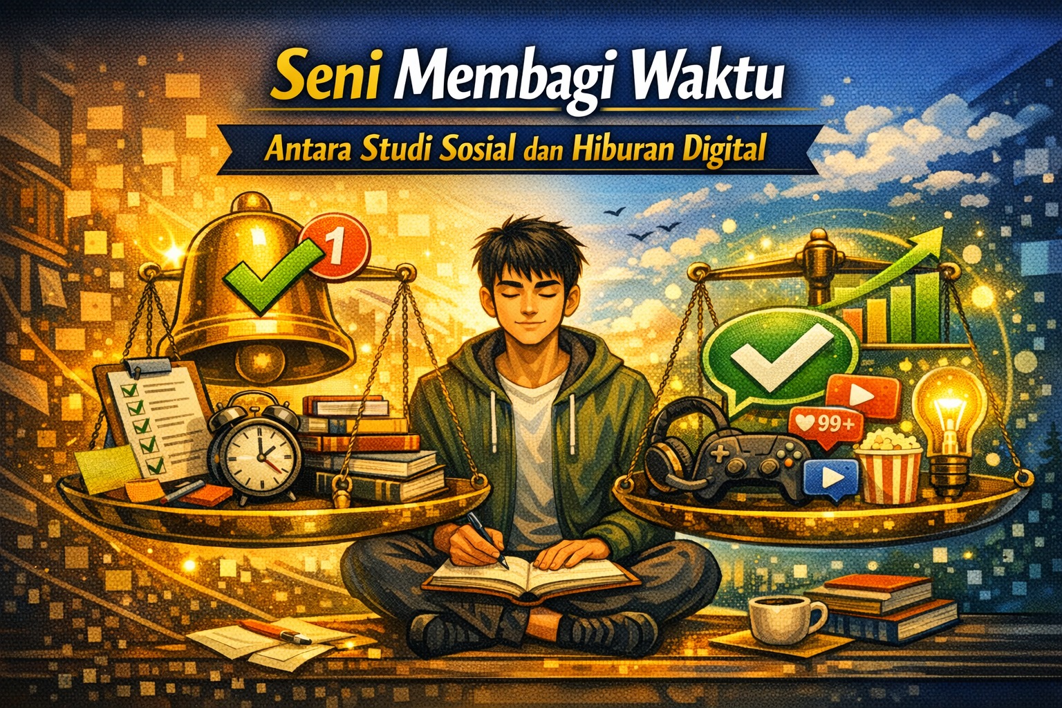 Seni Membagi Waktu Antara Studi Sosial dan Hiburan Digital