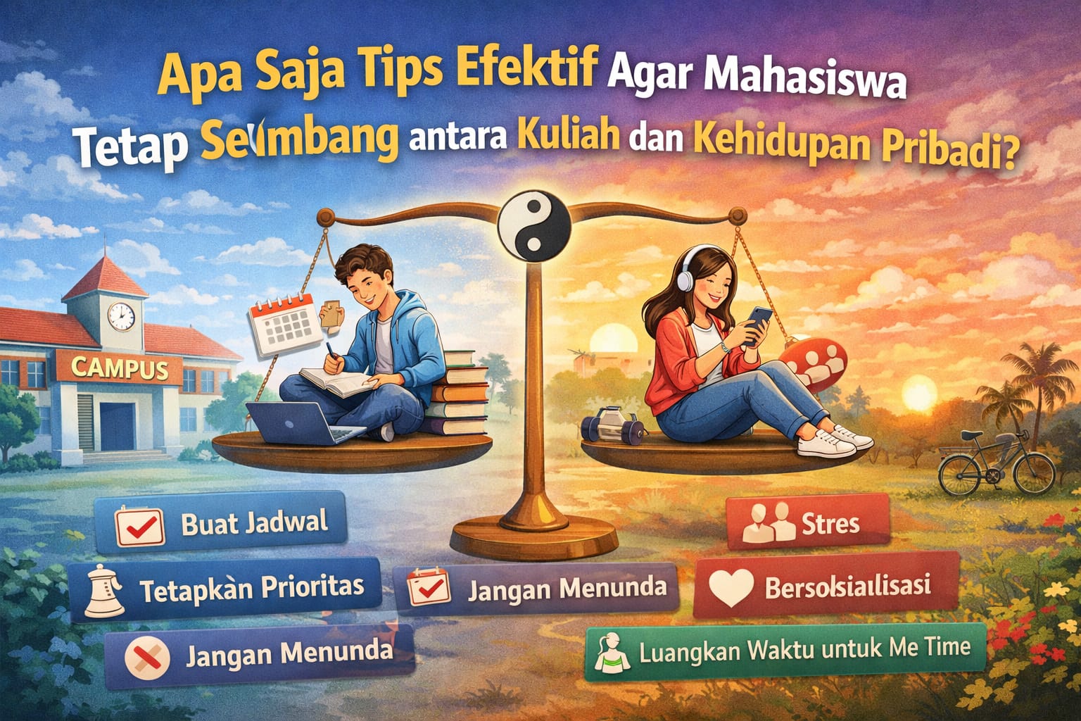Apa Saja Tips Efektif Agar Mahasiswa Tetap Seimbang antara Kuliah dan Kehidupan Pribadi?