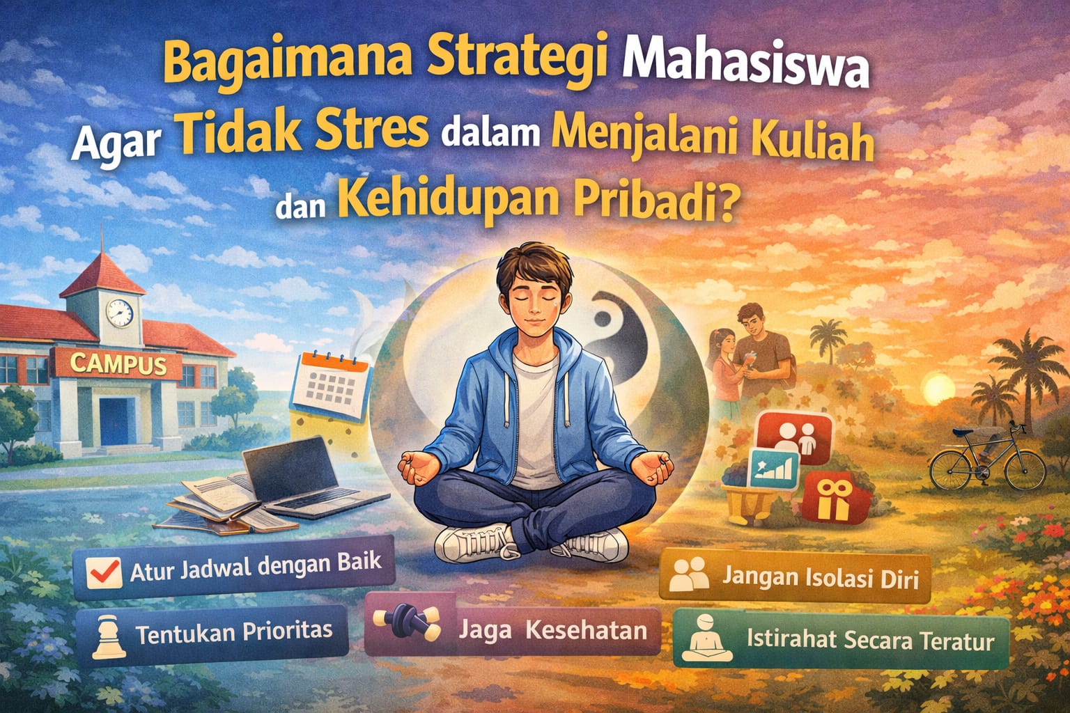 Bagaimana Strategi Mahasiswa Agar Tidak Stres dalam Menjalani Kuliah dan Kehidupan Pribadi?