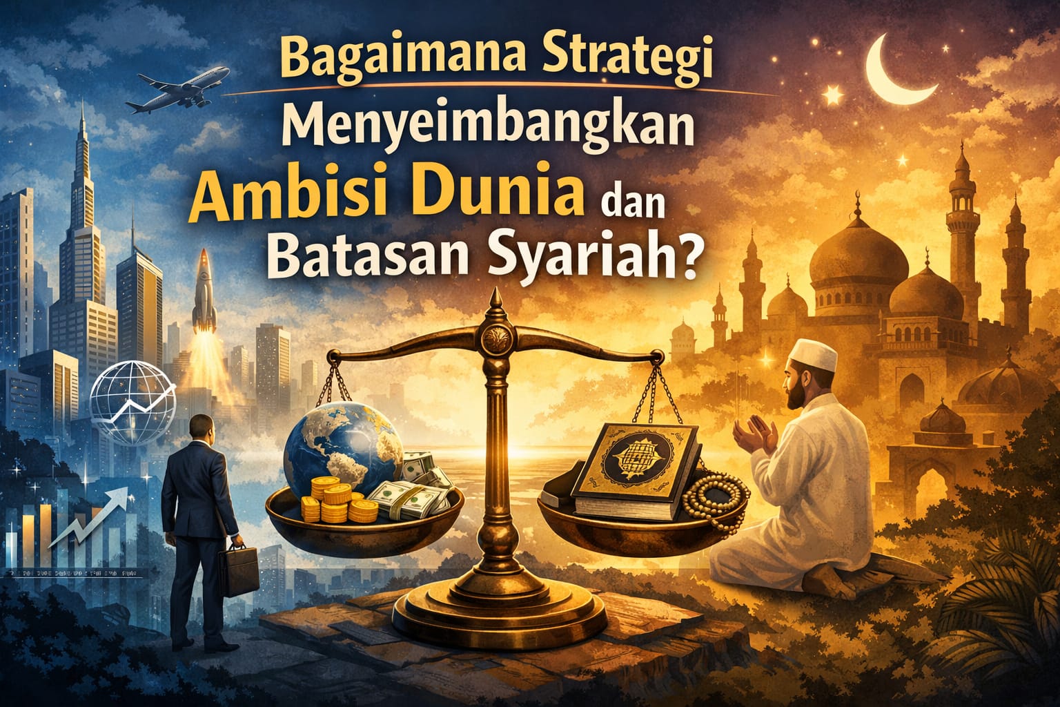 Bagaimana Strategi Menyeimbangkan Ambisi Dunia dan Batasan Syariah?