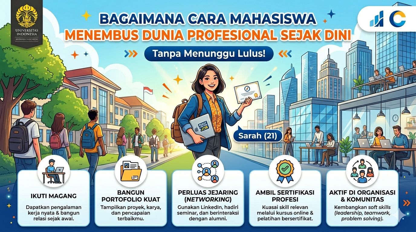 Bagaimana Cara Mahasiswa Menembus Dunia Profesional Sejak Dini Tanpa Menunggu Lulus?
