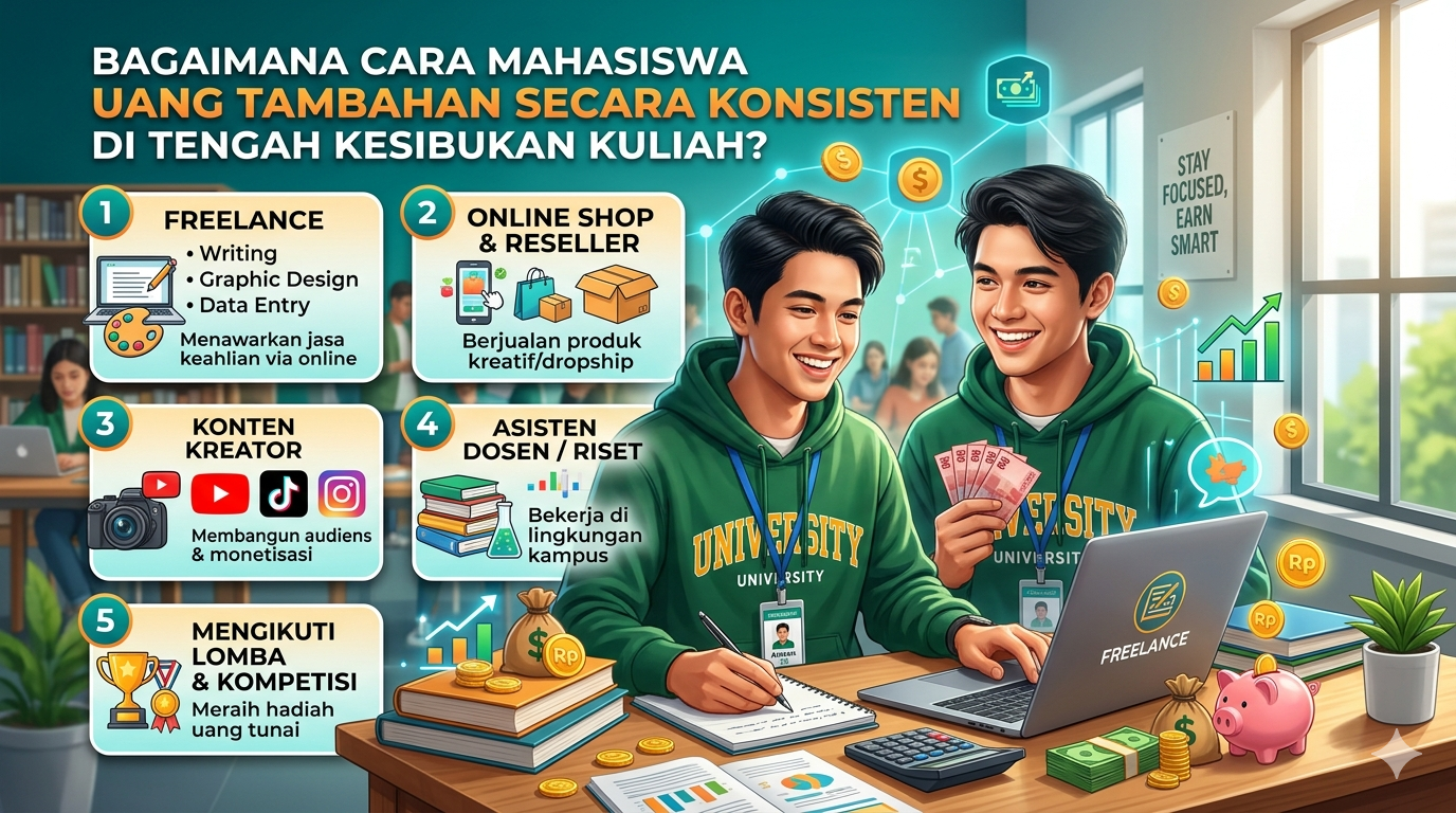Bagaimana Cara Mahasiswa Menghasilkan Uang Tambahan Secara Konsisten di Tengah Kesibukan Kuliah?