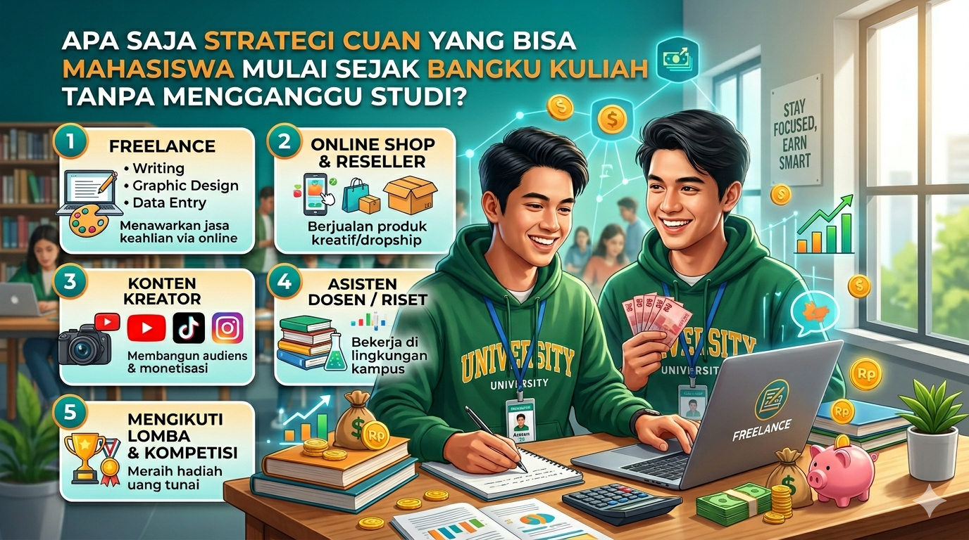 Apa Saja Strategi Cuan yang Bisa Mahasiswa Mulai Sejak Bangku Kuliah Tanpa Mengganggu Studi?