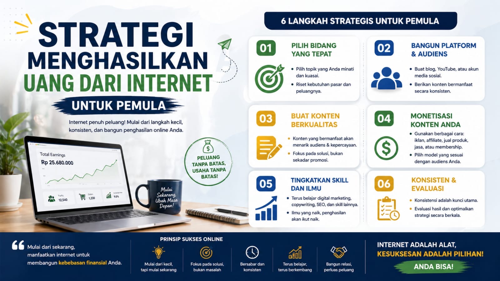 Strategi Menghasilkan Uang dari Internet untuk Pemula