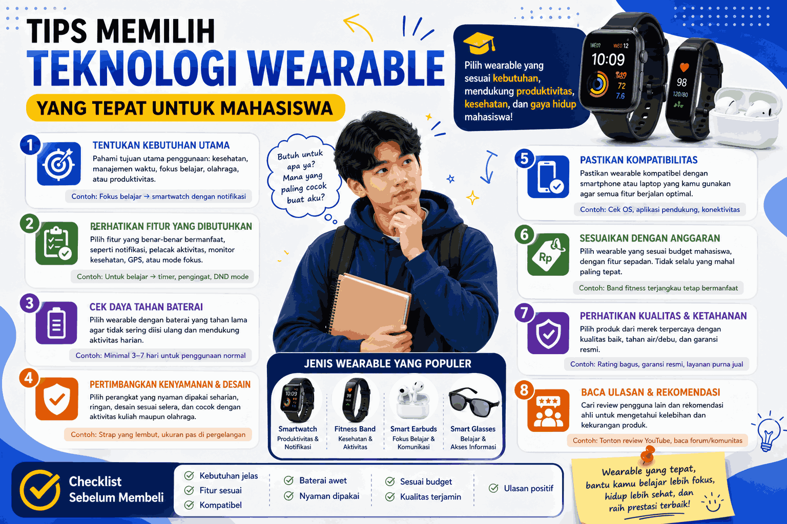 Tips Memilih Teknologi Wearable yang Tepat untuk Mahasiswa