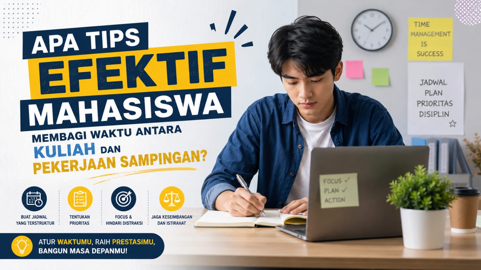 Apa Tips Efektif Mahasiswa Membagi Waktu antara Kuliah dan Pekerjaan Sampingan?