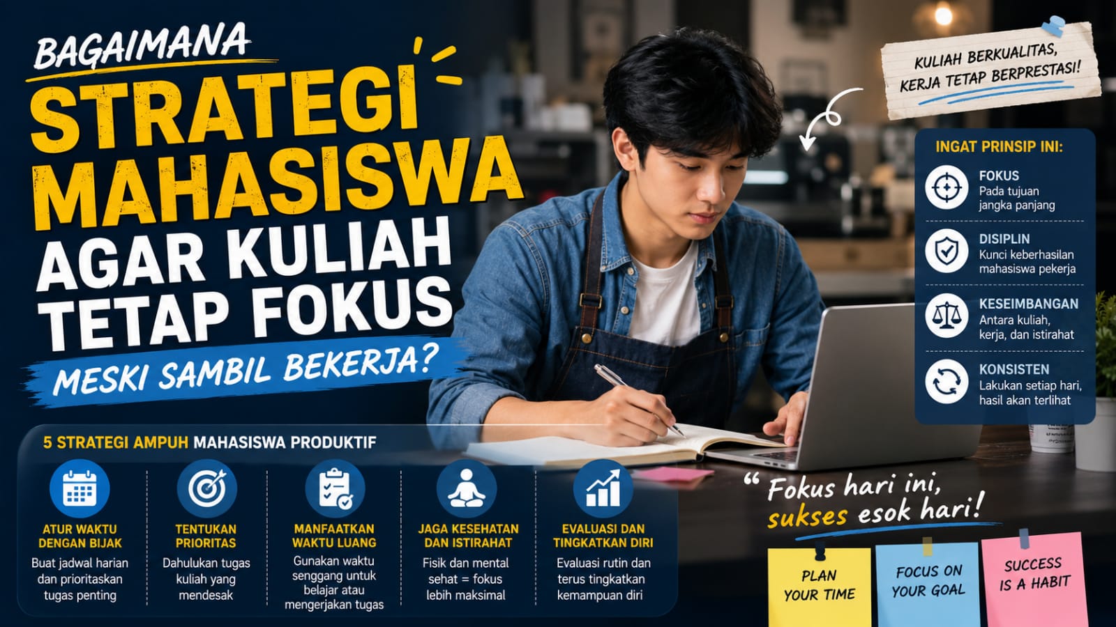 Bagaimana Strategi Mahasiswa Agar Kuliah Tetap Fokus Meski Sambil Bekerja?