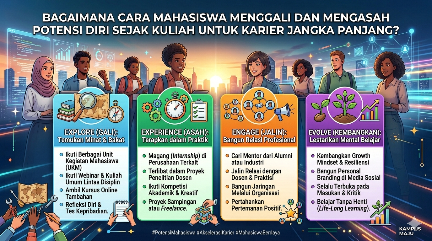 Bagaimana Cara Mahasiswa Menggali dan Mengasah Potensi Diri Sejak Kuliah untuk Karier Jangka Panjang?