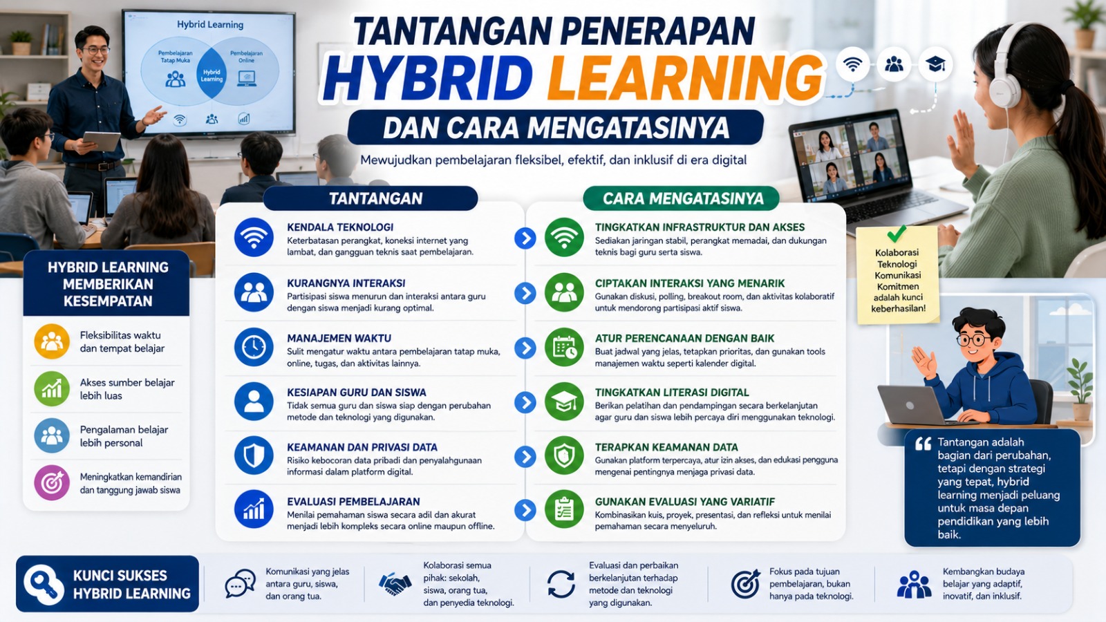 Tantangan Penerapan HYBIRD LEARNING Dan  Cara Mengatasinya