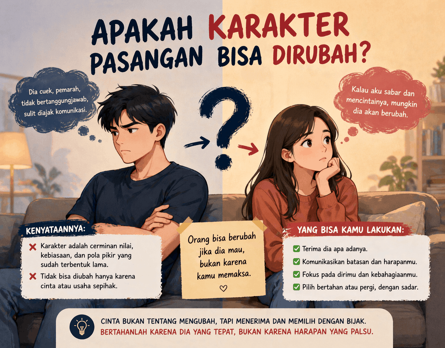 Apakah Karakter Pasangan Bisa Dirubah