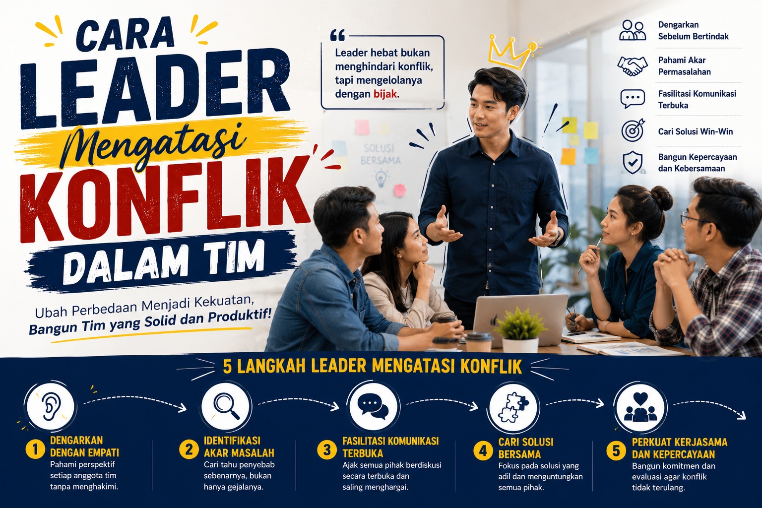 Cara Leader Mengatasi Konflik dalam Tim