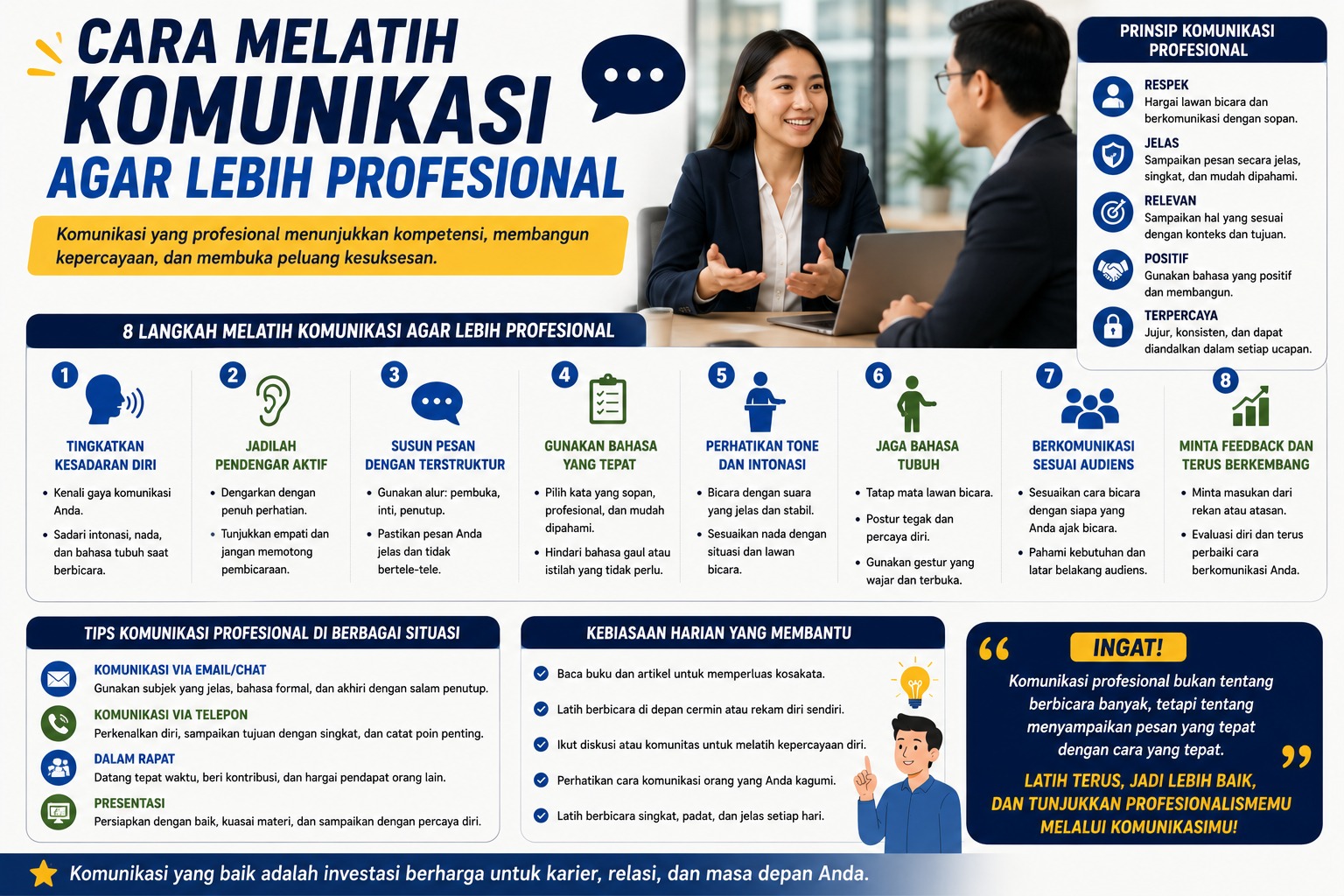 Cara Melatih Komunikasi agar Lebih Profesional