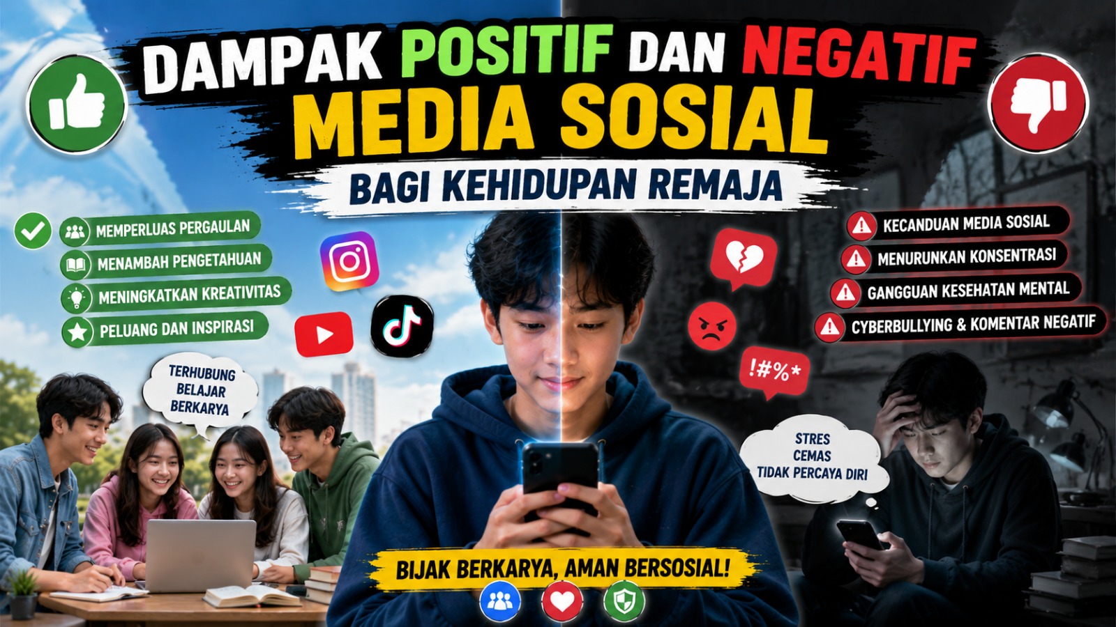Dampak Positif dan Negatif Media Sosial bagi Kehidupan Remaja