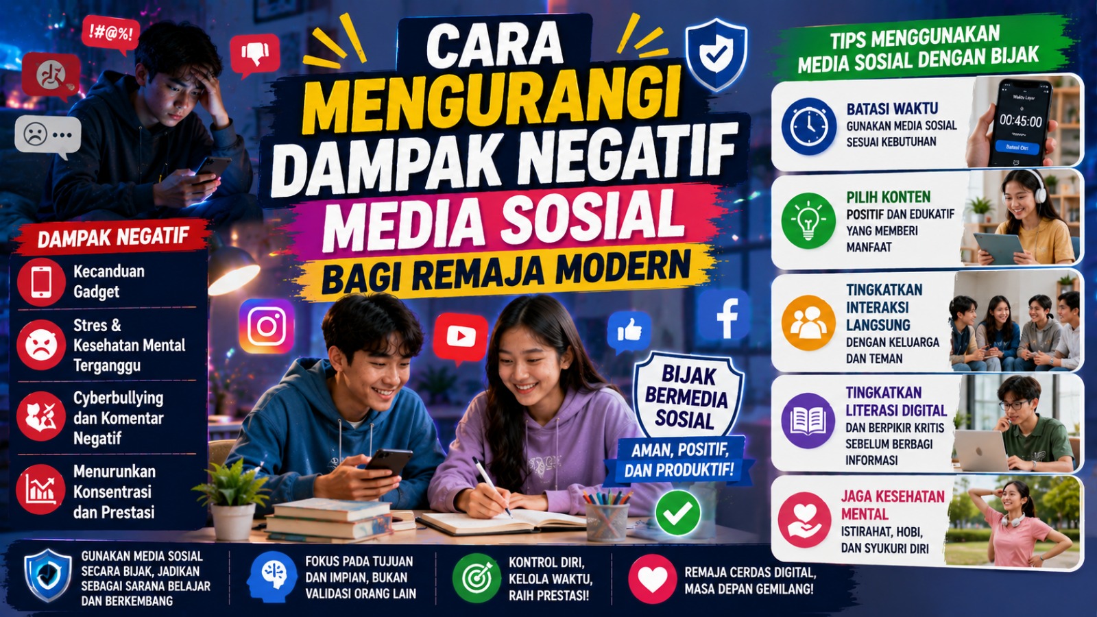Cara Mengurangi Dampak Negatif Media Sosial bagi Remaja Modern
