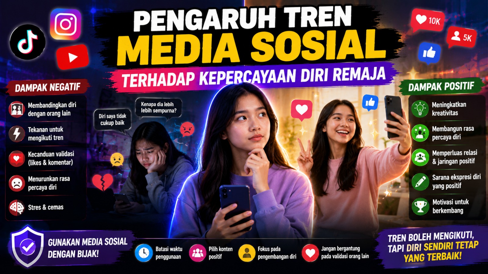 Pengaruh Tren Media Sosial terhadap Kepercayaan Diri Remaja