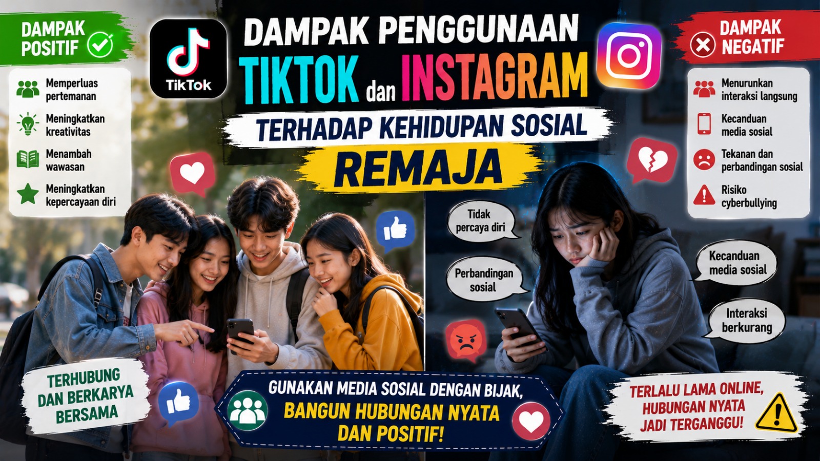 Dampak Penggunaan TikTok dan Instagram terhadap Kehidupan Sosial Remaja