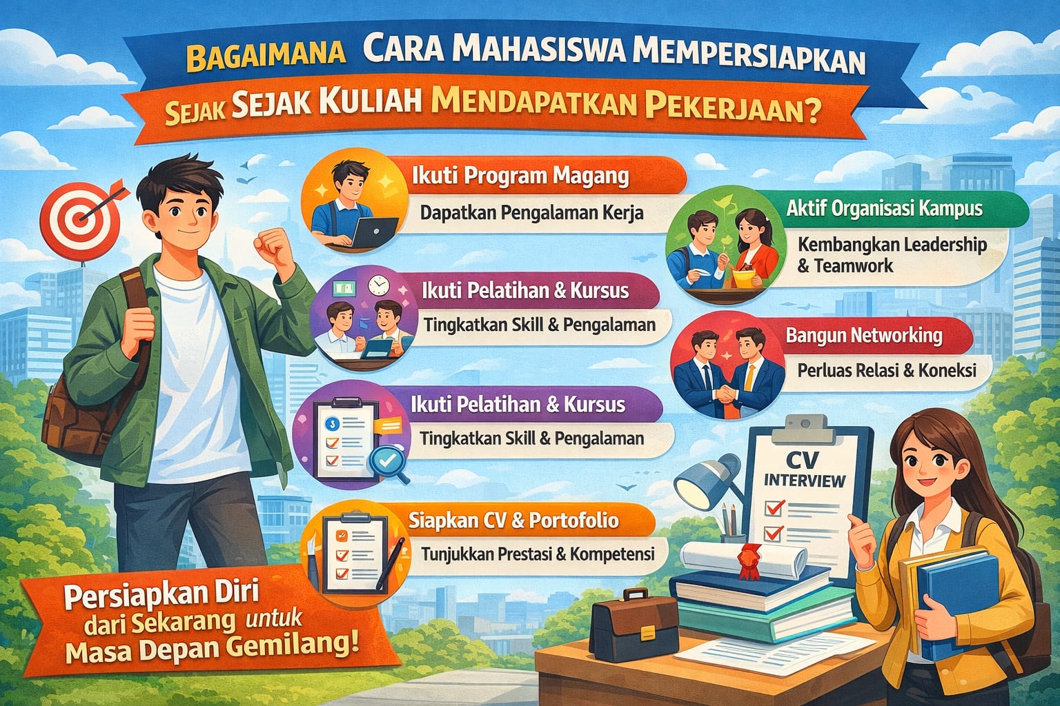 Bagaimana Cara Mahasiswa Mempersiapkan Diri Sejak Kuliah Agar Mudah Mendapatkan Pekerjaan?