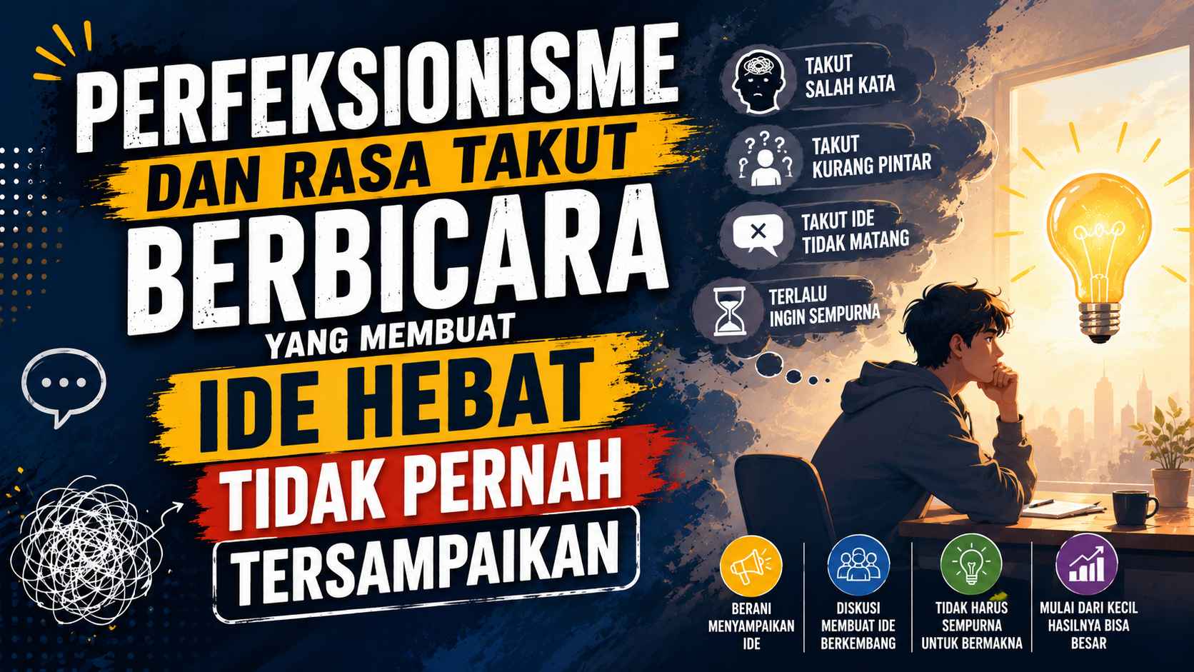 Perfeksionisme dan Rasa Takut Berbicara yang Membuat Ide Hebat Tidak Pernah Tersampaikan